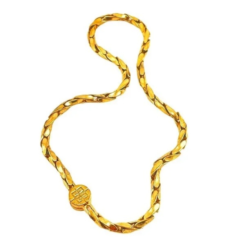 Givenchy Vintage 1980s Gold Plated Choker Necklace 15”
